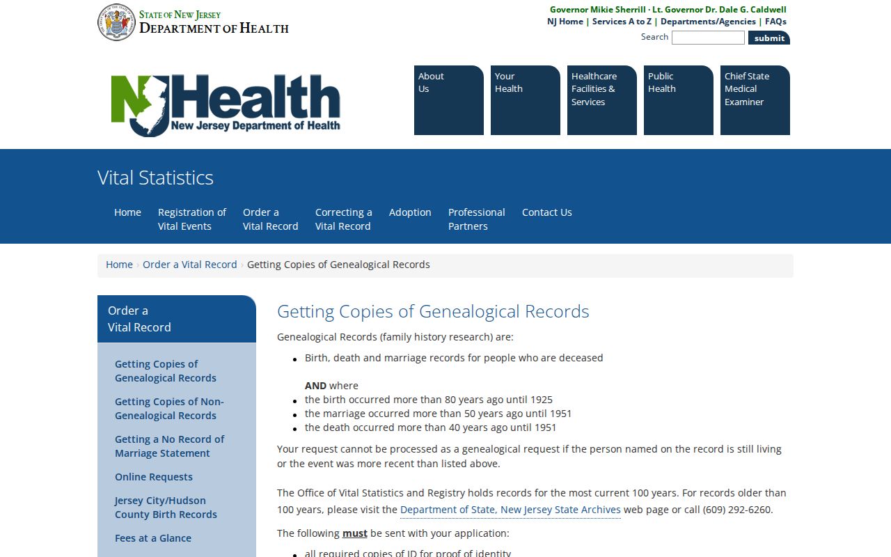 Gloucester County resident lookup through New Jersey genealogical vital records