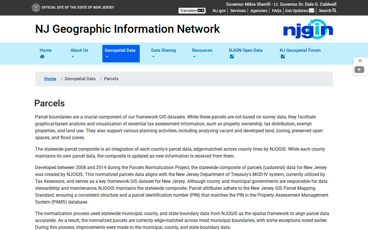 Gloucester County ZIP code directory through NJGIN Property Explorer